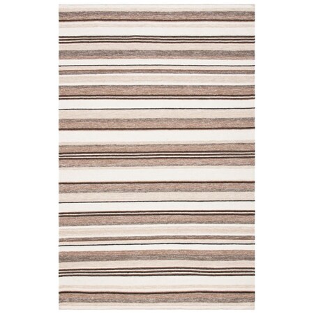 Safavieh 3 x 5 ft. Striped Kilim Hand Loomed Rectangle Area Rug Natural & Ivory STK601A-3